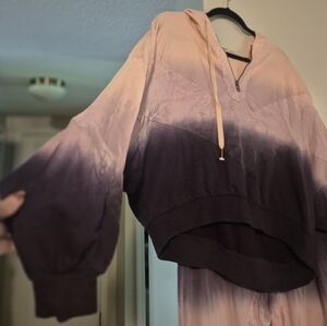 Young Fabulous & Broke Ombre Hoodie in Pink and Purple